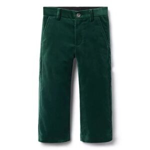 Janie and Jack green velvet holiday pant 4T